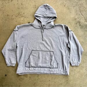 R&R Surplus Gray GYM Hoodie Large Boxy Oversized Fitigues